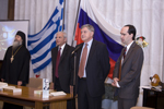 Ο Πρέσβης της Ρωσικής Ομοσπονδίας στην Ελλάδα κ. Βλαντιμίρ Τσχιβισβίλι χαιρετίζει την εκδήλωση 