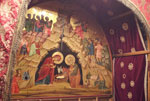 Αγιογραφία πάνω από το σημείο της Γεννήσεως του Κυρίου στη Βηθλεέμ