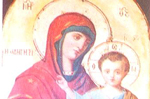 Η εικόνα της Παναγίας Οδηγήτριας από τον Ιερό Ναο της Αγίας Βαρβάρας Αττικής