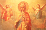 Η εικόνα της Παναγίας ως Μήτηρ Θεού από τον Ιερό Ναο της Αγίας Βαρβάρας Αττικής