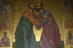 Η εικόνα των Αποστόλων Πέτρου και Παύλου από τον Ιερό Ναό της Παναγίας Σκριπούς στον Ορχομενό