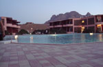 Άποψη της πισίνας του ξενοδοχείου πλησίον της Ιεράς Μονής Αγίας Αικατερίνης Σινά