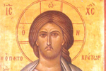 Η εικόνα του Παντοκράτορος, έργο του Φὠτη Κόντογλου, από τον Ιερό Ναό της Αγίας Βαρβάρας Αττικής