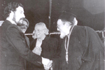 Ο π.Γερμανός με τους Γιώργο Γεννηματά, Μελίνα Μερκούρη και Μανώλη Γλέζο