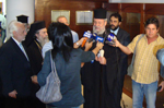 Ο Αρχιεπίσκοπος Κύπρου κ.κ. Χρυσόστομος Β΄ δίδει συνέντευξη στους δημοσιογράφους πριν την έναρξη του Συνεδρίου