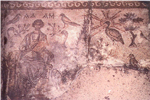 Μωσαϊκό που αναπαριστά τον Αδάμ. Φυλάσσεται στο Μουσείο της Απαμέα στη Συρία 