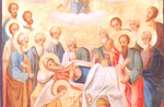 Η εικόνα της Κοιμήσεως της Θεοτόκου από τον Ιερό Ναό της Αγίας Βαρβάρας Αττικής